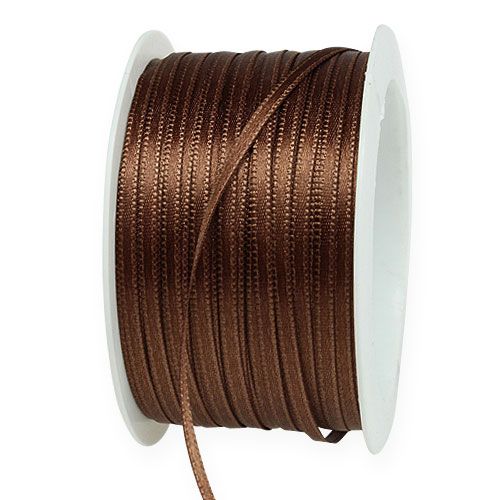 Floristik24 Geschenkband Braun 3mm x 50m