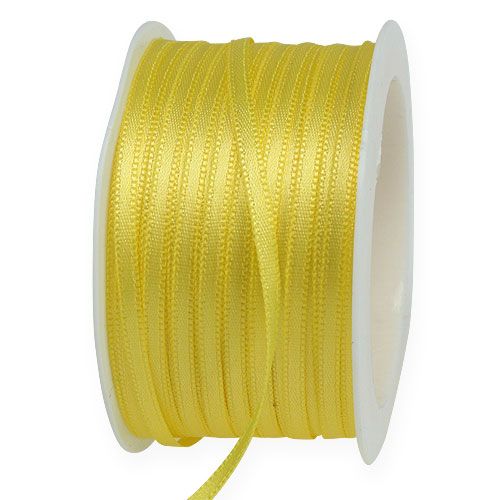 Floristik24 Dekoband Geschenkband Gelb Taft 3mm x 50m