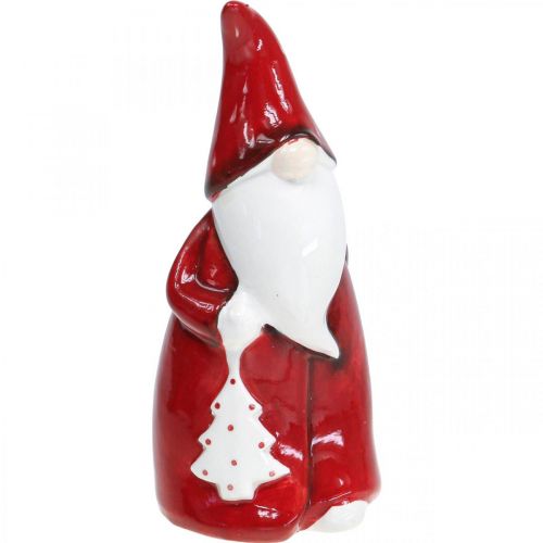 Artikel Weihnachtsmann Figur Nikolaus Rot, Weiß Keramik H20cm