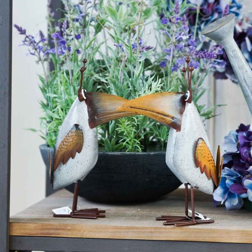Floristik24 Dekofigur, Vogel aus Metall, Rabe, Metalldeko 43cm