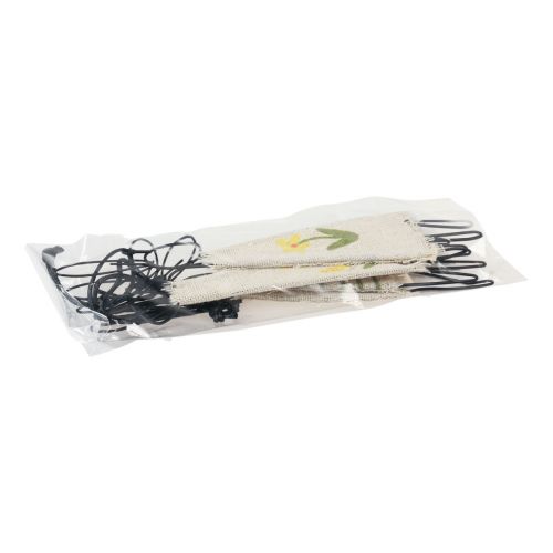 Floristik24 Dekofiguren Metall Hasen Hänger Schwarz Natur 19cm 4 St