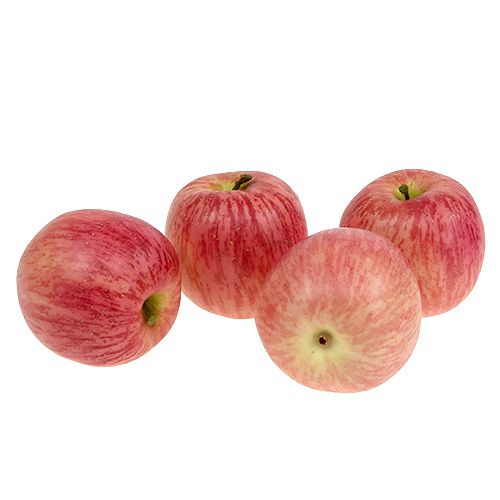 Floristik24 Dekofrüchte Deko-Apfel rot-orange Ø9cm 4St