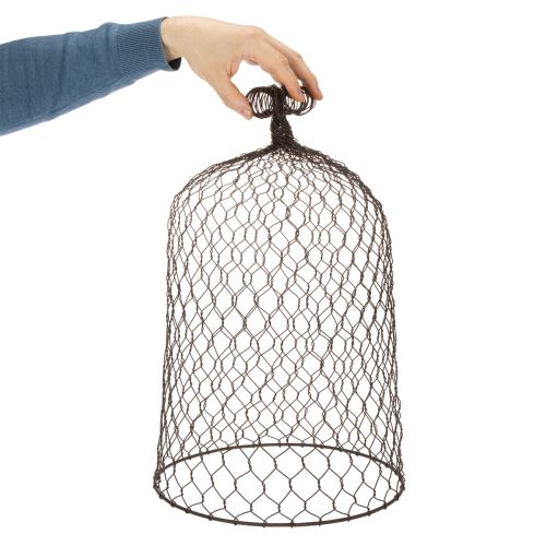 Metall-Dekoglocke mit Griff, 2er-Set, Dunkelbraun/Edelrost, H50/41 cm Ø30/25 cm | Floristik24.at
