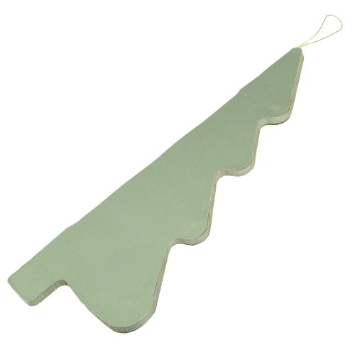 Artikel Dekohänger Papier Baum Weihnachten Mint Silber H40cm 2St