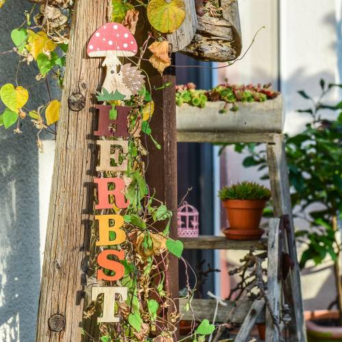 Artikel Dekohänger Herbst mit Igel und Pilz 22,5cm x 20cm 4St