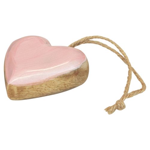 Artikel Dekohänger Holz Holzherzen Deko Hellrosa Glänzend 6cm 8 St