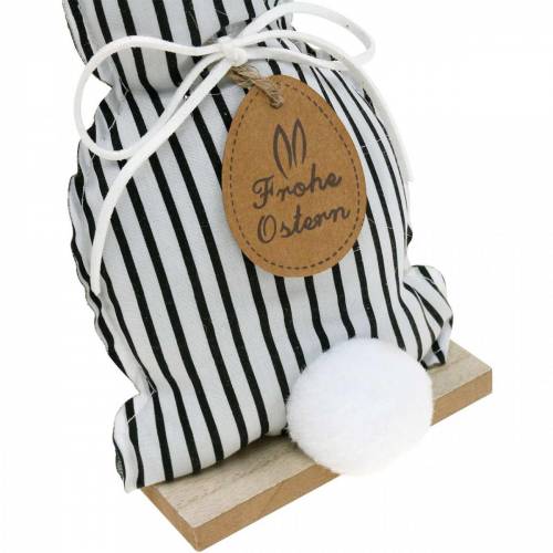 Floristik24 Dekohase aus Stoff, Osterdeko, Hase zum Stellen, Tischdeko “Frohe Ostern” 21cm 2St