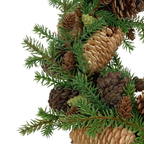 Floristik24 Dekokranz Tanne mit Zapfen Grün Ø25cm