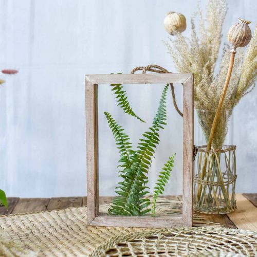 Floristik24 Dekorahmen mit Hohlraum, Herbarium zum Hängen, DIY Holzdeko 29×20cm