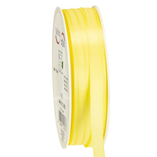 Dekorationsband Taftband Geschenkband Hellgelb 10mm 50m