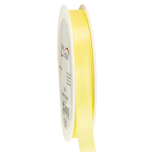 Dekorationsband Taftband Geschenkband Hellgelb 15mm 50m