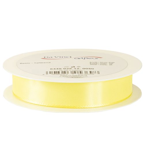 Artikel Dekorationsband Taftband Geschenkband Hellgelb 25mm 50m