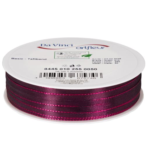 Dekoband Taft 10mm 50m Berry
