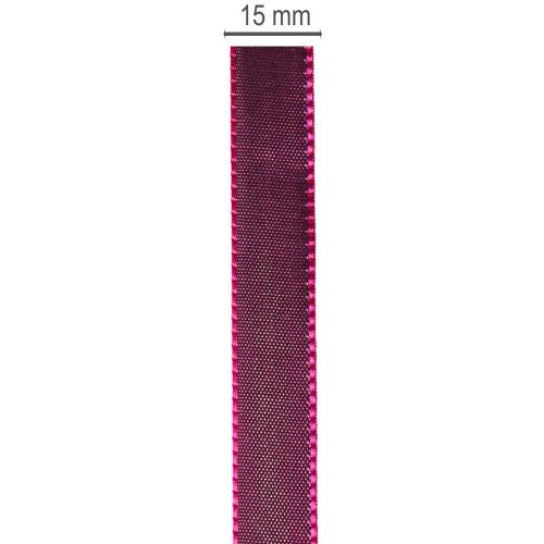 Geschenkband schmal 15mm Taft Berry 50m zur Dekoration | Floristik24.at