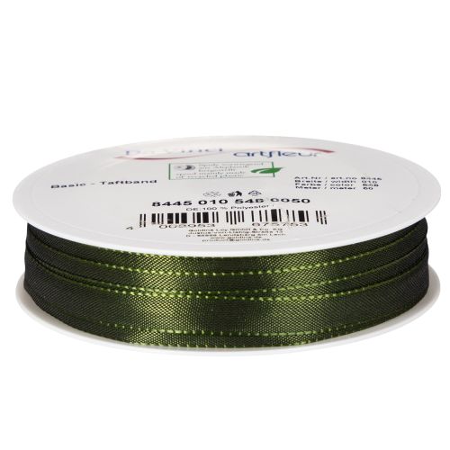 Taftband Moosgrün 10mm x 50m