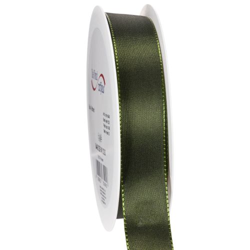Grünes Taftband 25mm breit 50m Rolle zur Dekoration bestellen | Floristik24.at