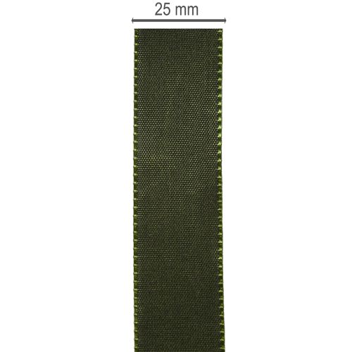 Grünes Taftband 25mm breit 50m Rolle zur Dekoration | Floristik24.at