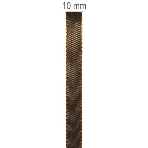 Dekoband Taft braun 10mm x 50m auf Rolle für Geschenkverpackung und Bastelarbeiten | Floristik24.at