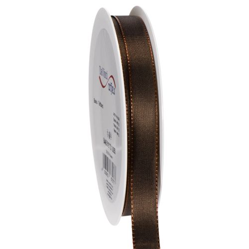 Taftband Braun 15mm x 10m für Dekoration und Verpackung
