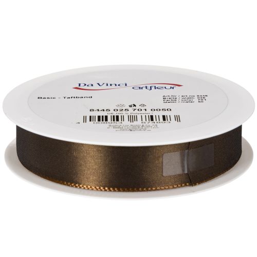 Taftband Braun 25 mm x 50 m