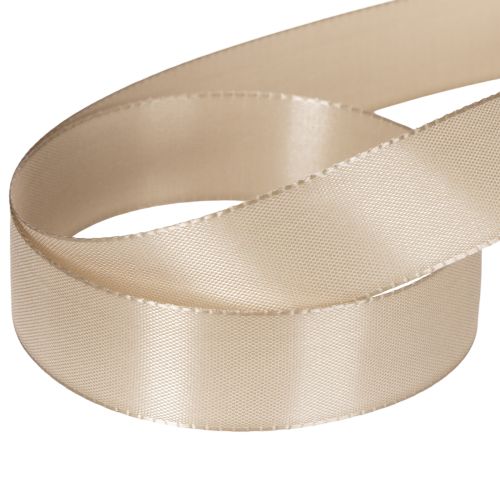 Dekoband Satin Beige 25 mm 50