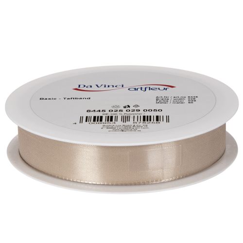 Dekoband Satin Beige 25 mm 50