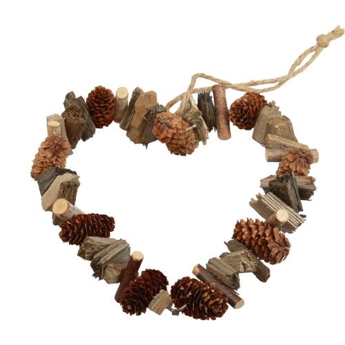 Artikel Dekoring Herz Hängedeko Holz Deko Zapfen Natur Deko Ø20cm