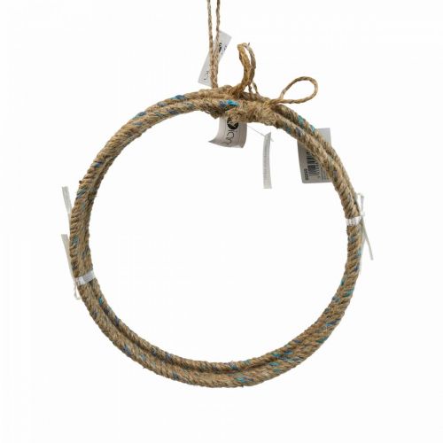 Floristik24 Dekoring Jute Scandi Deko Ring zum Aufhängen Ø25cm 4St