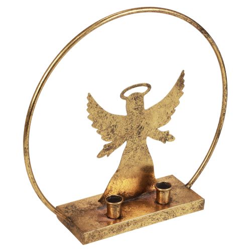 Floristik24 Dekoring Metall Engel Deko Kerzenhalter Weihnachten Ø37,5cm