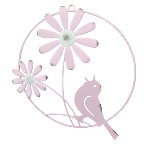 Artikel Dekoring Metall Hängedeko Blumen Rosa Pink Ø23cm 4 St