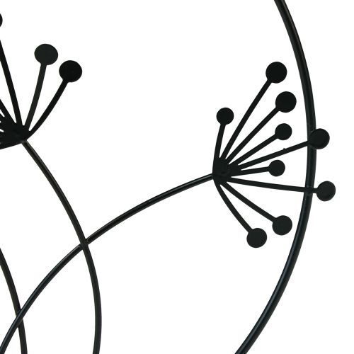 Artikel Dekoring Metall Hängedeko Schwarz Blumen Ø23cm 2 St