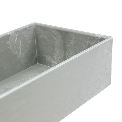 Artikel Dekoschale eckig Grau 32cm x 10,5cm H5cm