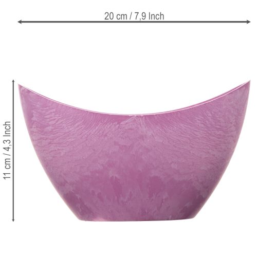 Dekoschale Kunststoff Pink 20 x 9 x 11,5 cm Oval | Floristik24.at