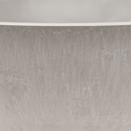 Artikel Dekoschale mit Fuß Pflanzschale rund Grau Ø19cm H8cm