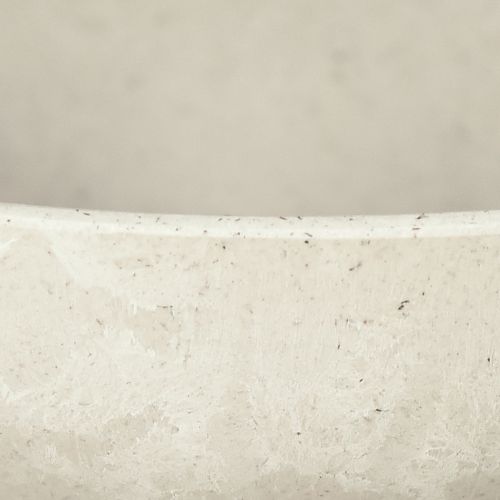 Floristik24 Dekoschale mit Fuß Plastikschale rund Creme Ø19cm H8cm