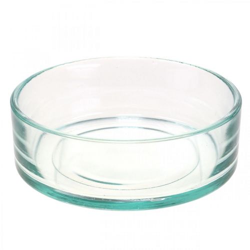 Floristik24 Dekoschale Glas Glasschale Rund Flach Klar Ø15cm H5cm