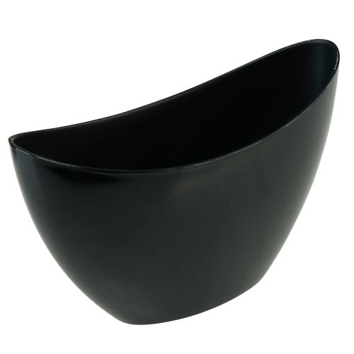 Floristik24 Dekoschale Schwarz Oval Pflanzschiffchen 24x9,5cmx14,5cm