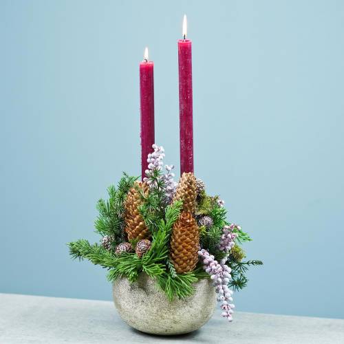 Floristik24 Dekoschale Champagner Metall Ø17cm H11,5cm