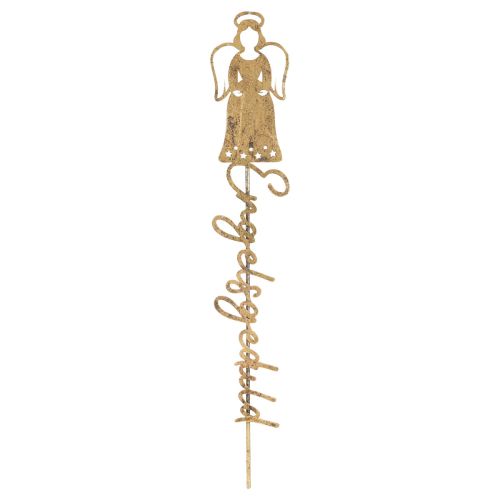 Dekostecker Metall Engel Deko Engelsgeduld Gold 7cm × 50cm