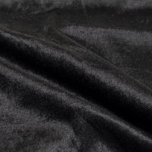 Floristik24 Dekostoff Velvet Schwarz 140cm x 270cm