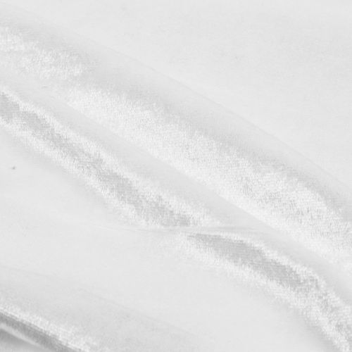 Floristik24 Dekostoff Velvet Weiß 140cm x 300cm