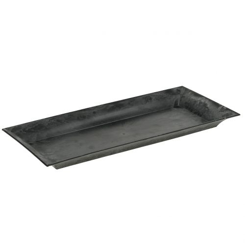 Artikel Dekotablett marmoriert Anthrazit 36x17cm 6St