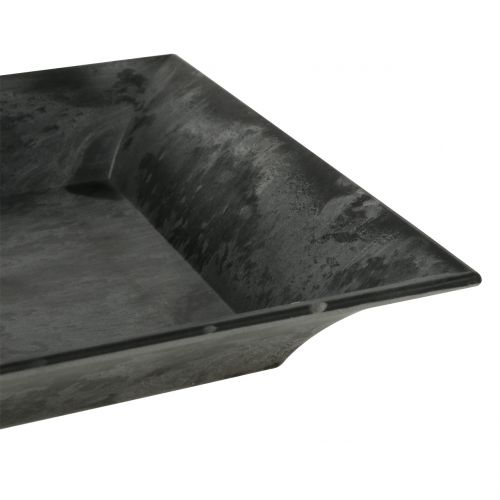 Artikel Dekotablett marmoriert Anthrazit 36x17cm 6St