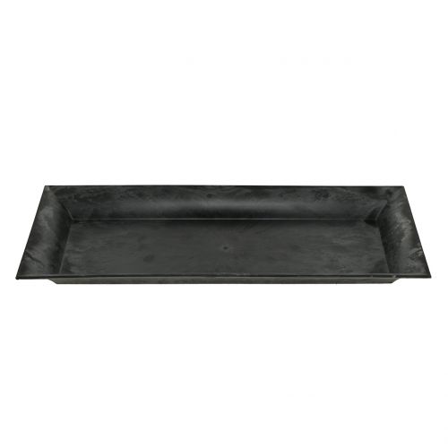 Artikel Dekotablett marmoriert Anthrazit 36x17cm 6St