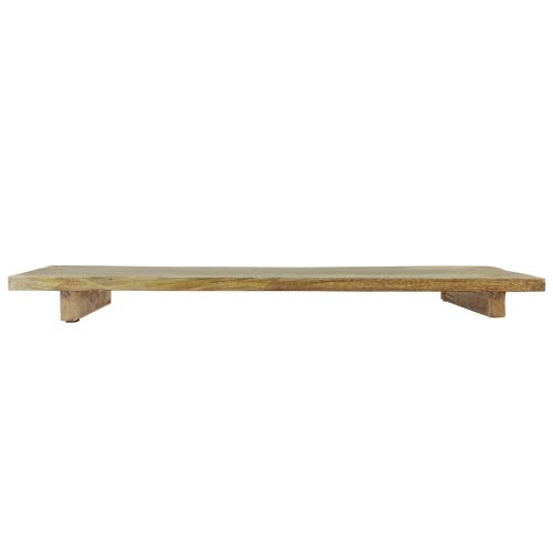 Floristik24 Dekotablett Holz Holzbrett mit Fuß Mangoholz 80x6x27,5cm