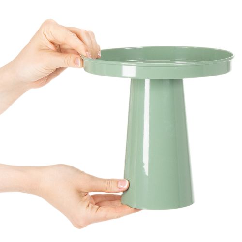 Dekoteller Metall Grün Rund 20 cm für Blumenarrangements | Floristik24.at