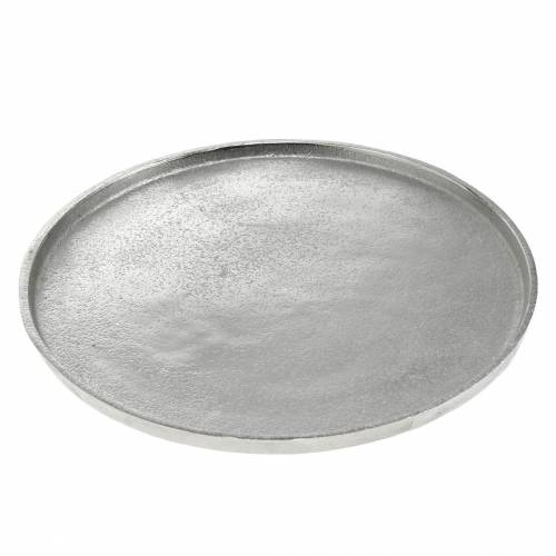 Floristik24 Dekoteller Ton Ø31cm Silber
