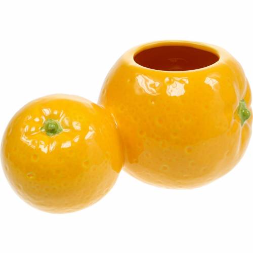 Floristik24 Blumenvase Orange Keramikvase Zitrusfrucht Sommerdeko