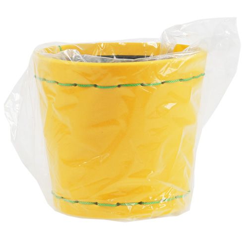 Floristik24 Pflanztopf gelb Ø12cm H11,5cm, 1St