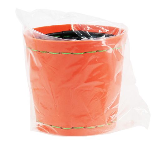 Floristik24 Deko Topf "Suki" orange Ø12,5cm H12,5cm,1St
